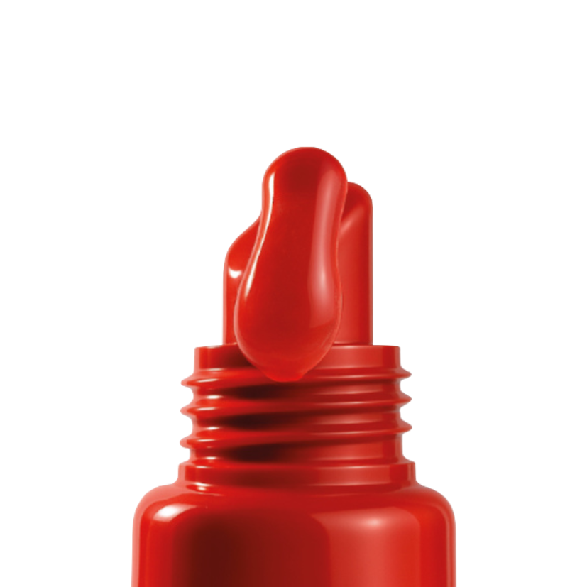 No Label lip balm packaging showing the applicator with balm dispensing from the tube